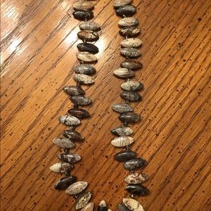 SILVERLEAF JASPER STONE NECKLACE